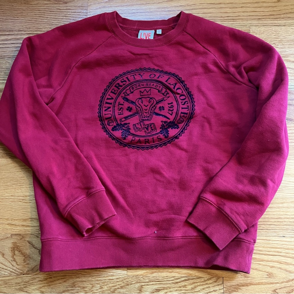 Lacoste Live red university of Lacoste sweatshirt size 5